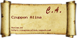 Czuppon Alina névjegykártya